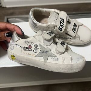 Golden Goose Kids Sneakers with Silver and White Accents